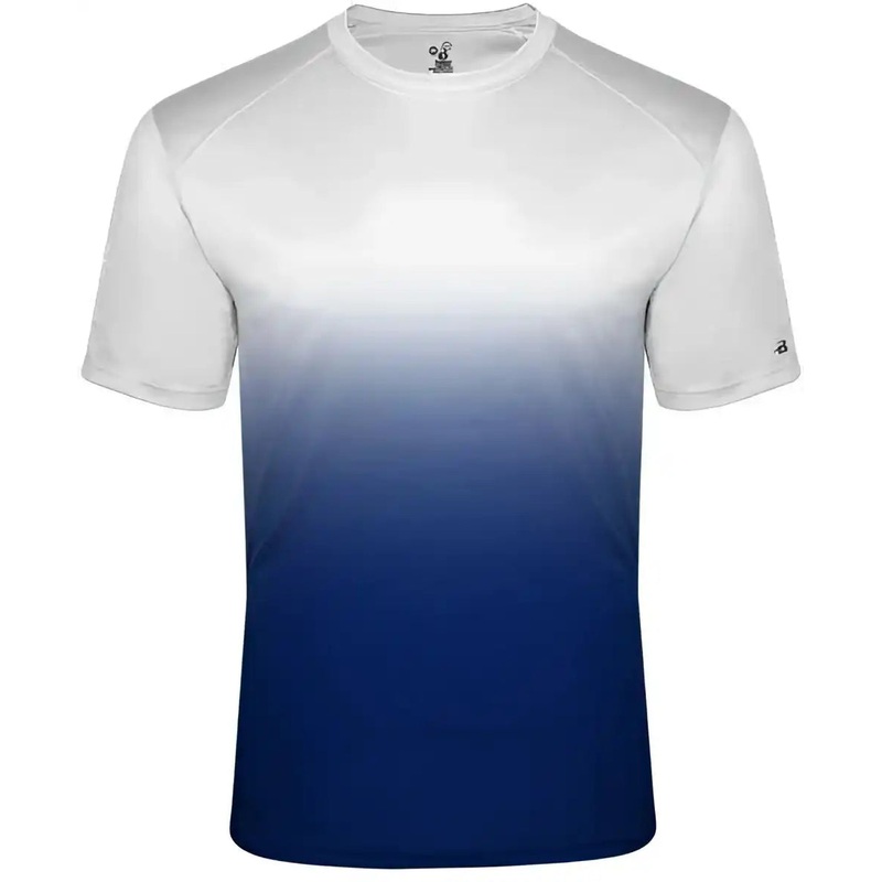 Badger Sport 4203 Ombre Tee – White Royal