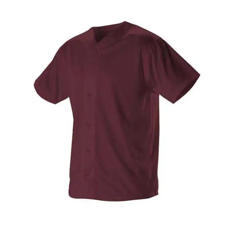 Alleson Athletic 52MFFJ Adult Faux Mesh Baseball Jersey – Light Maroon