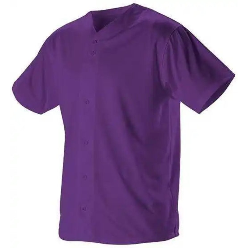 Alleson Athletic 52MFFJ Adult Faux Mesh Baseball Jersey – Purple