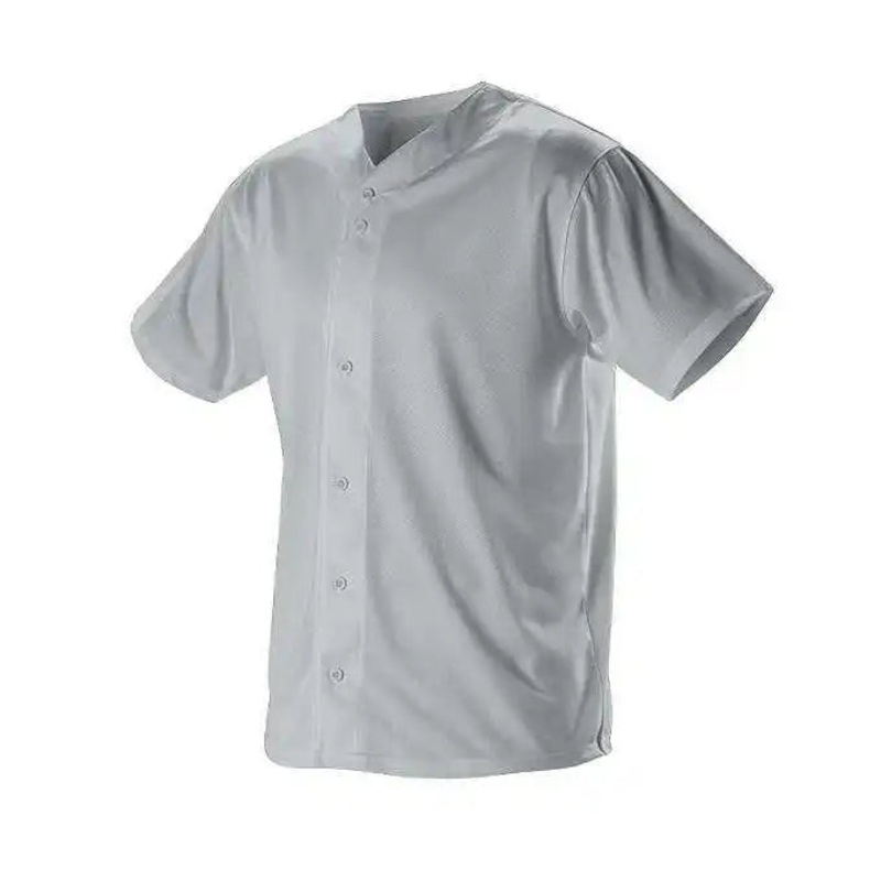 Alleson Athletic 52MFFJY Youth Faux Front Mesh Baseball Jersey – Grey