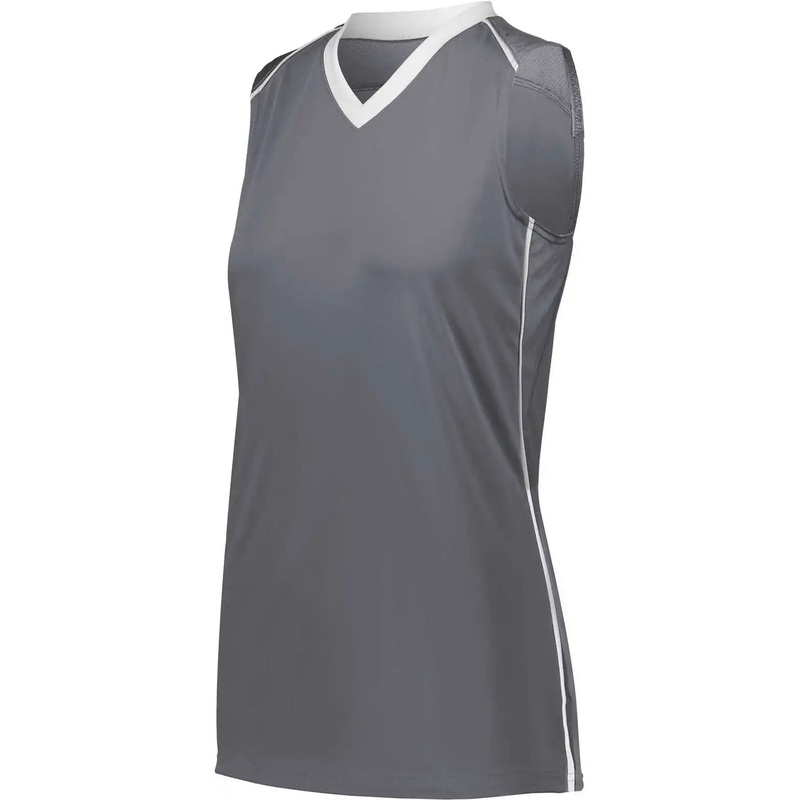 Augusta 1687 Ladies Rover Jersey – Graphite White
