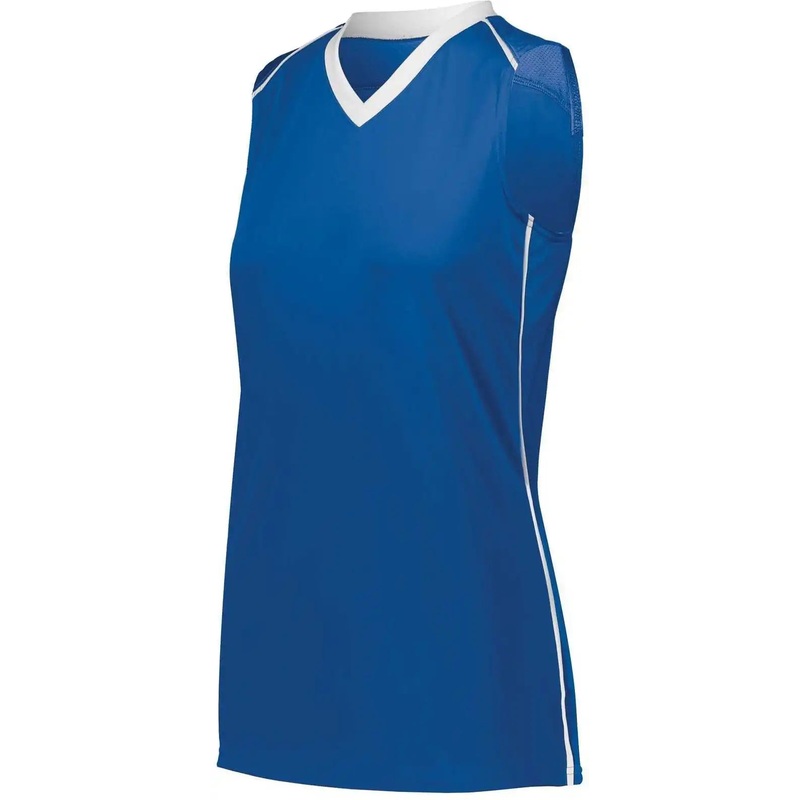 Augusta 1687 Ladies Rover Jersey – Royal White