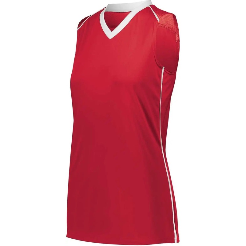 Augusta 1687 Ladies Rover Jersey – Scarlet White