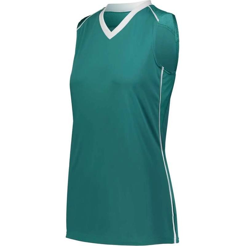 Augusta 1687 Ladies Rover Jersey – Teal White