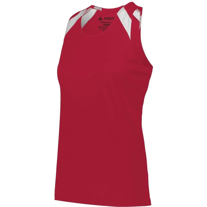 Augusta 348 Ladies Overspeed Track Jersey – Scarlet White
