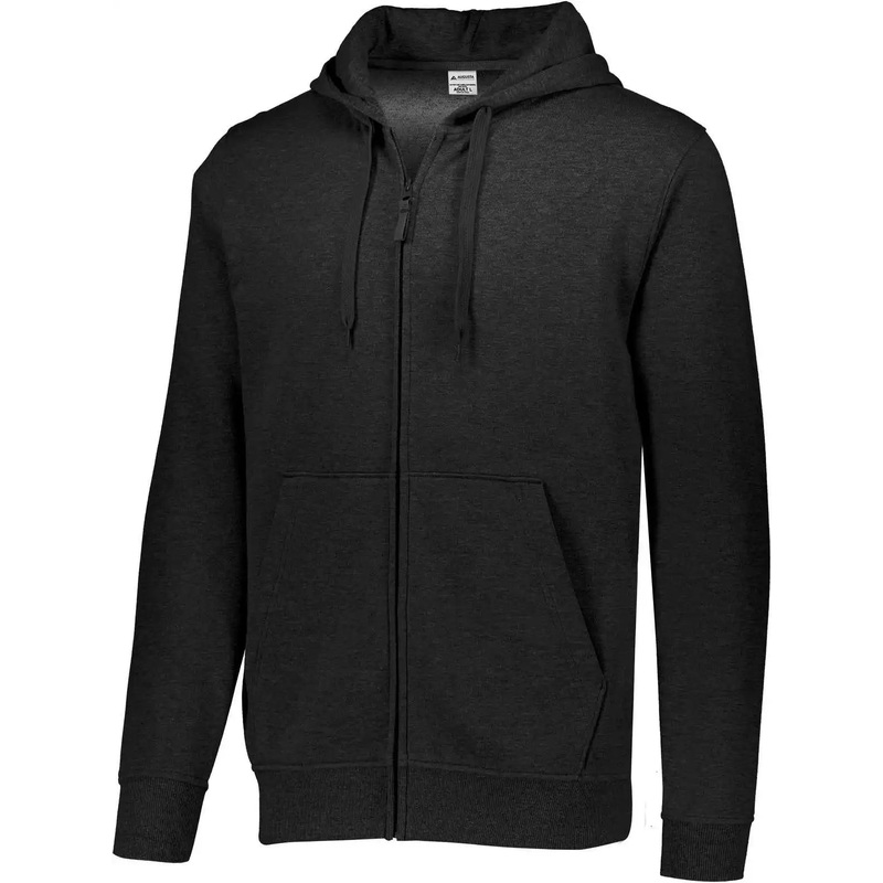 Augusta 5418 60/40 Fleece Full Zip Hoodie – Black