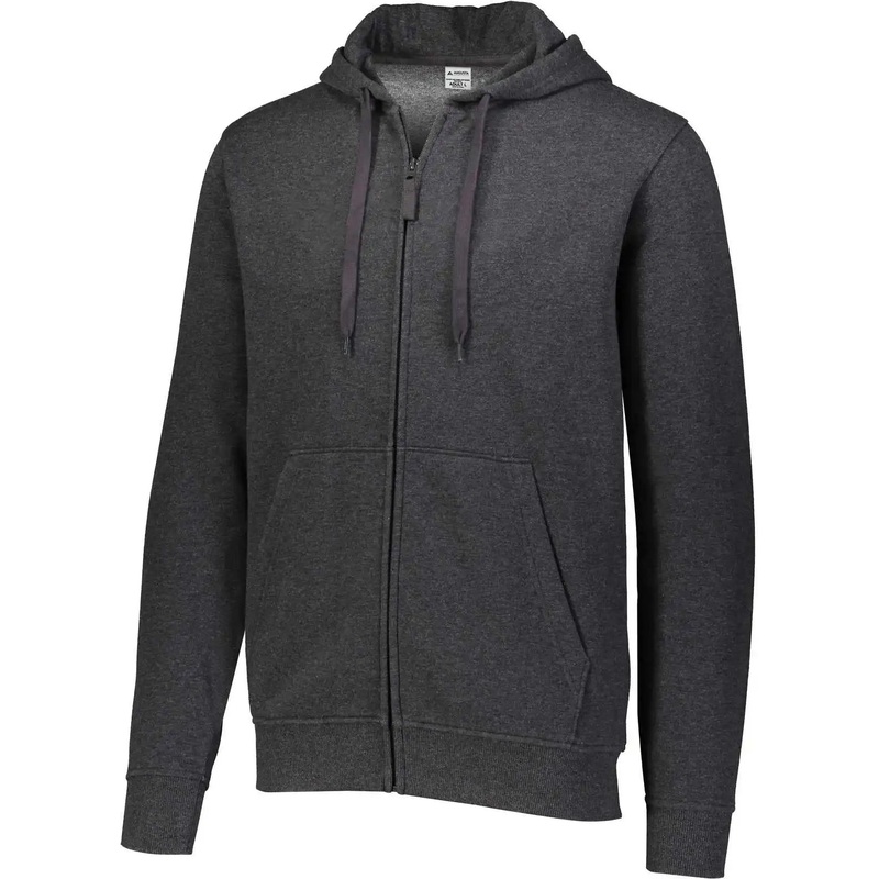 Augusta 5418 60/40 Fleece Full Zip Hoodie – Carbon Heather