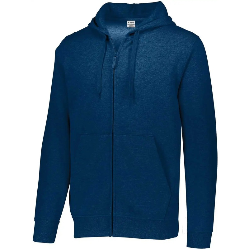 Augusta 5418 60/40 Fleece Full Zip Hoodie – Navy