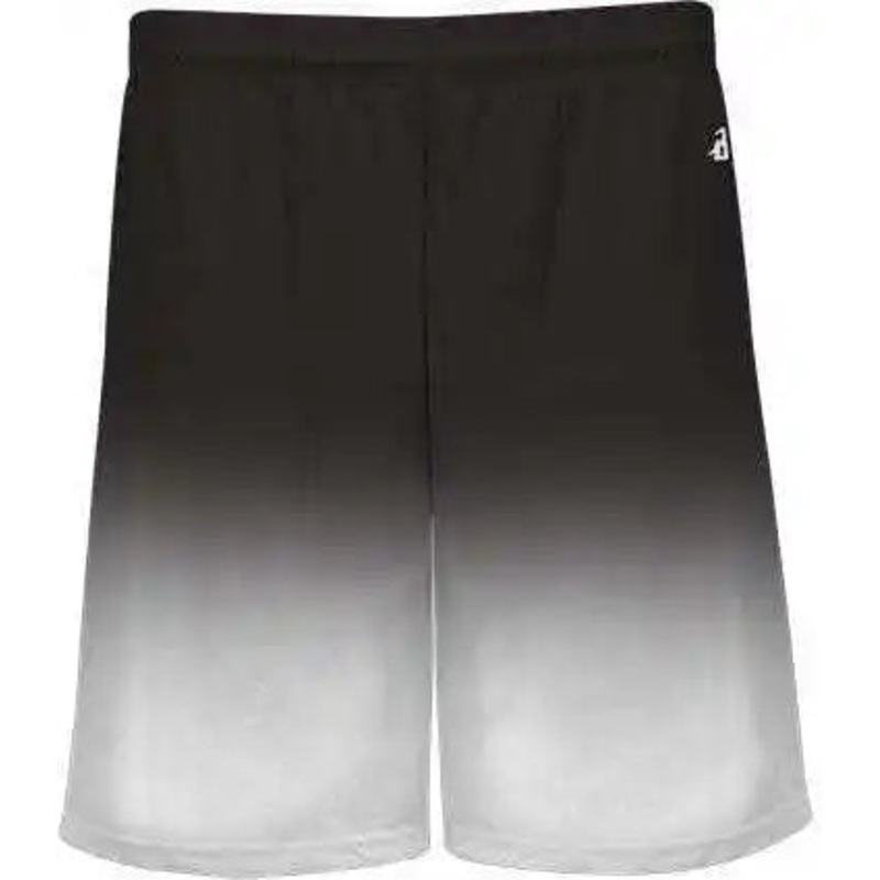 Badger Sport 2206 Ombre Youth Short – Black White