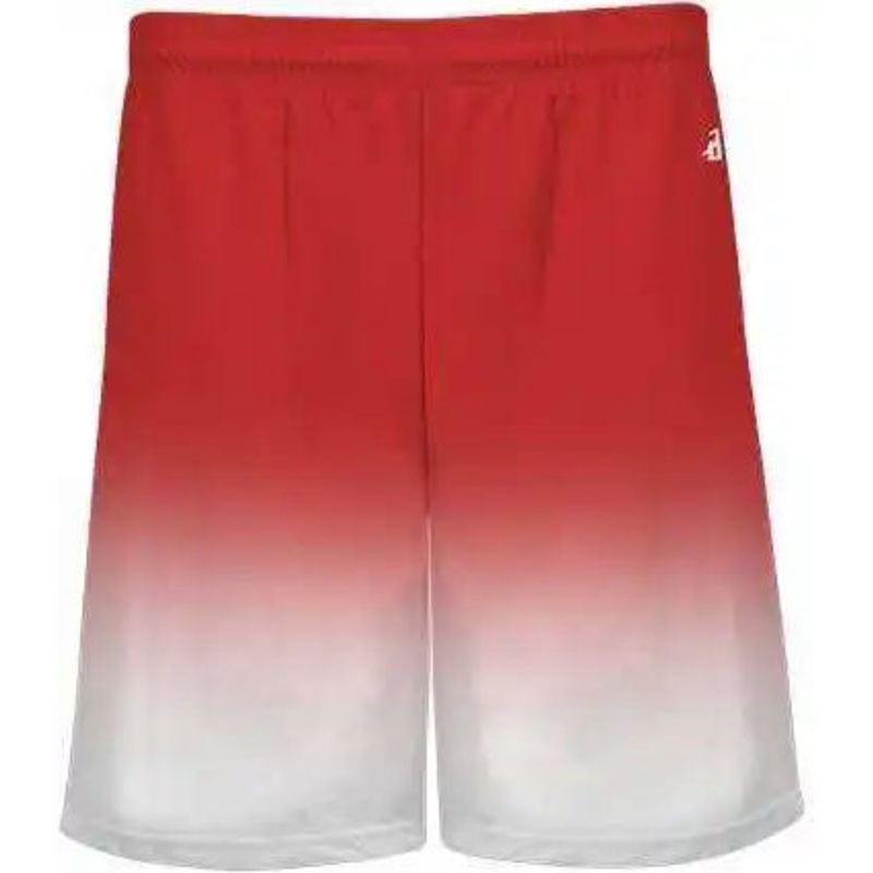Badger Sport 2206 Ombre Youth Short – Red White