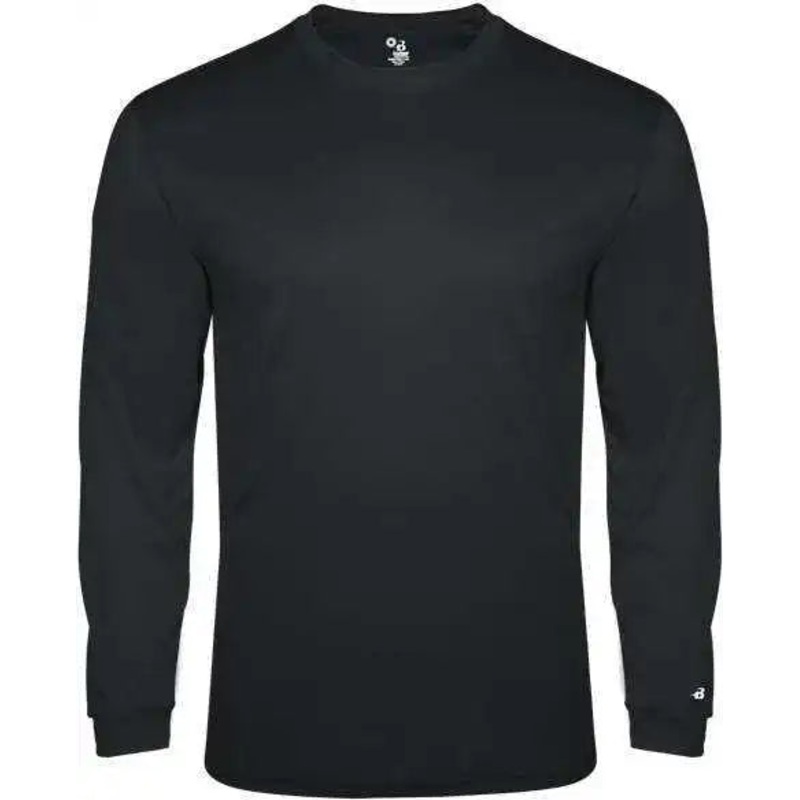 Badger Sport 2944 Tri-Blend Long Sleeve Youth Tee – Black Heather