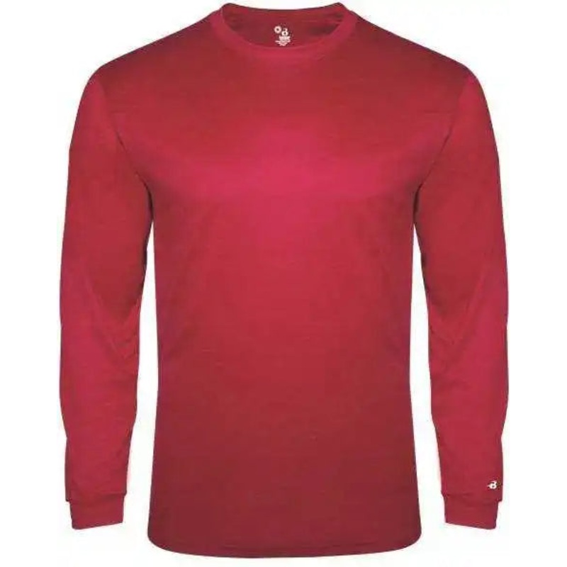 Badger Sport 2944 Tri-Blend Long Sleeve Youth Tee – Red