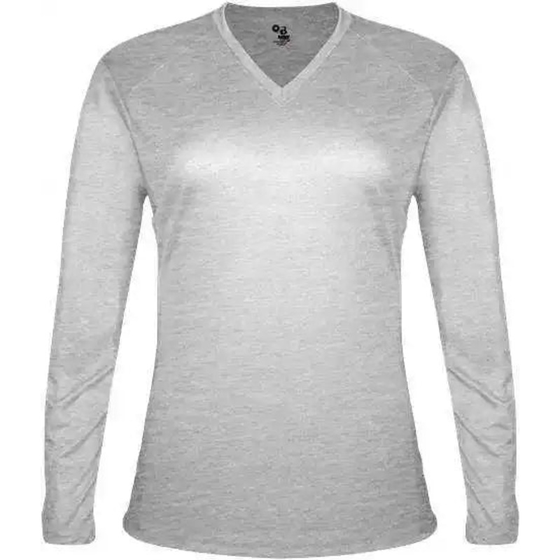 Badger Sport 4964 Tri-Blend L/S Ladies Tee – Oxford