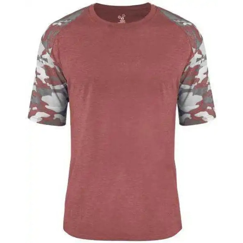 Badger Sport 4970 Vintage Camo Sport Tri-Blend Tee – Red Heather Red Vintage Camo