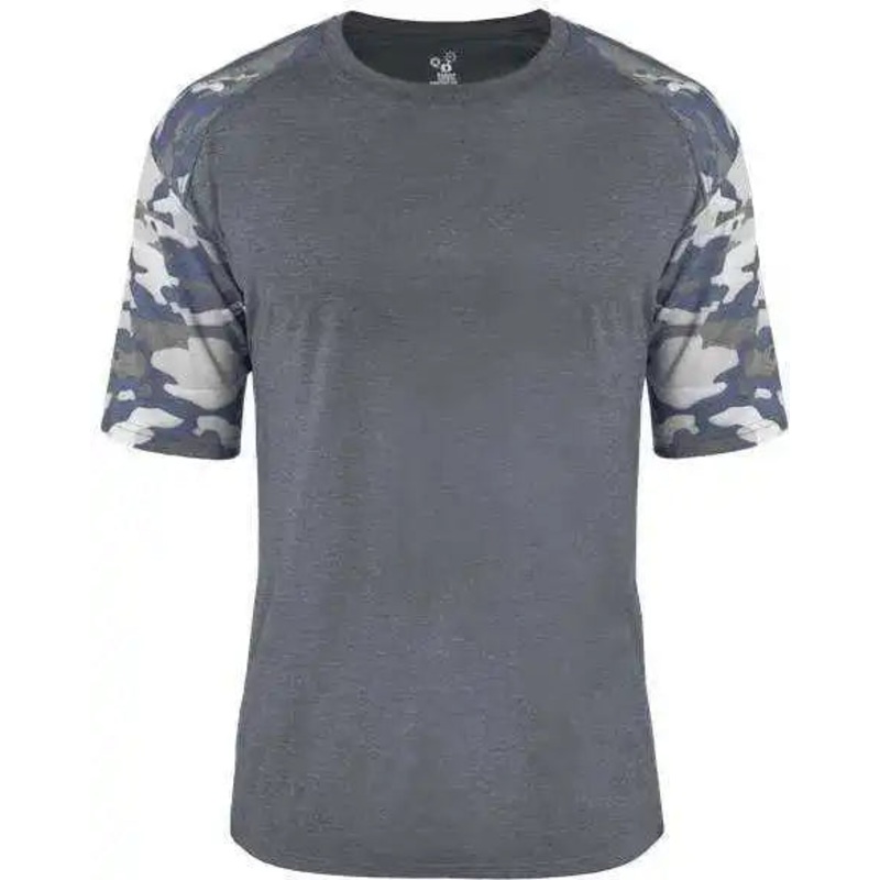 Badger Sport 4970 Vintage Camo Sport Tri-Blend Tee – Royal Heather Royal Vintage Camo