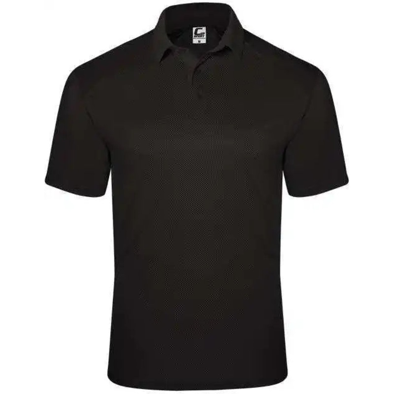 C2 Sport 5904 Mock Mesh Polo – Black