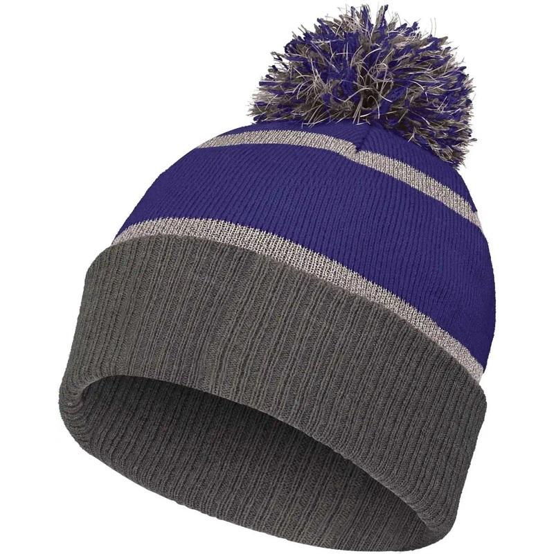 Holloway 223816 Reflective Beanie with Cuff – Purple Carbon