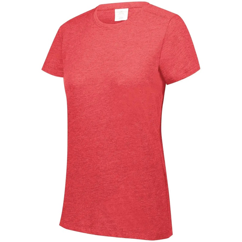 Augusta 3067 Ladies Tri-Blend T-Shirt – Red Heather