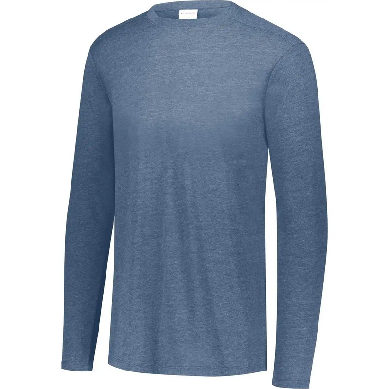 Augusta 3075 Tri-Blend Long Sleeve Crew – Storm Heather
