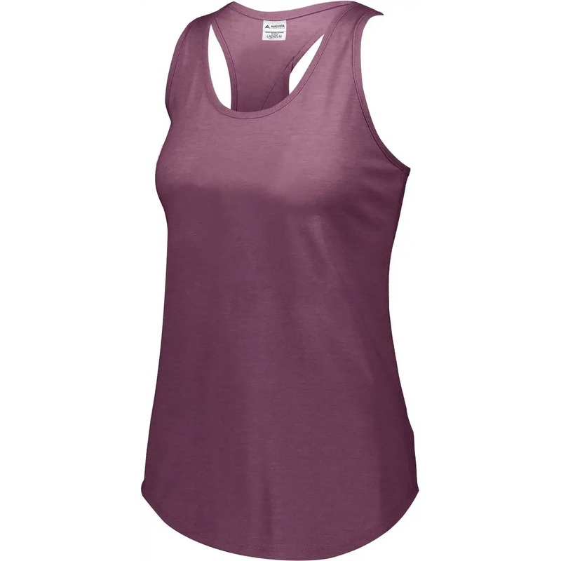 Augusta 3078 Ladies Lux Tri-Blend Tank – Maroon Heather