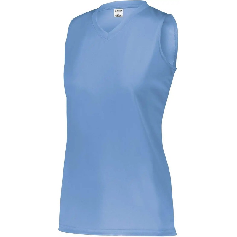 Augusta 4794 Ladies Attain Wicking Sleeveless Jersey – Columbia Blue