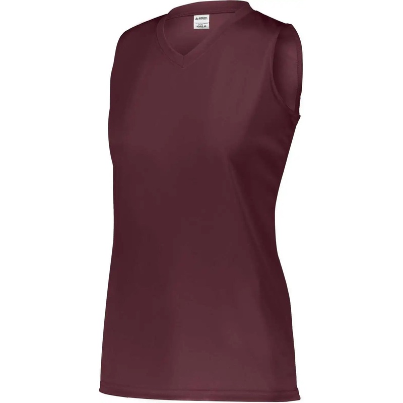 Augusta 4794 Ladies Attain Wicking Sleeveless Jersey – Maroon (Hlw)