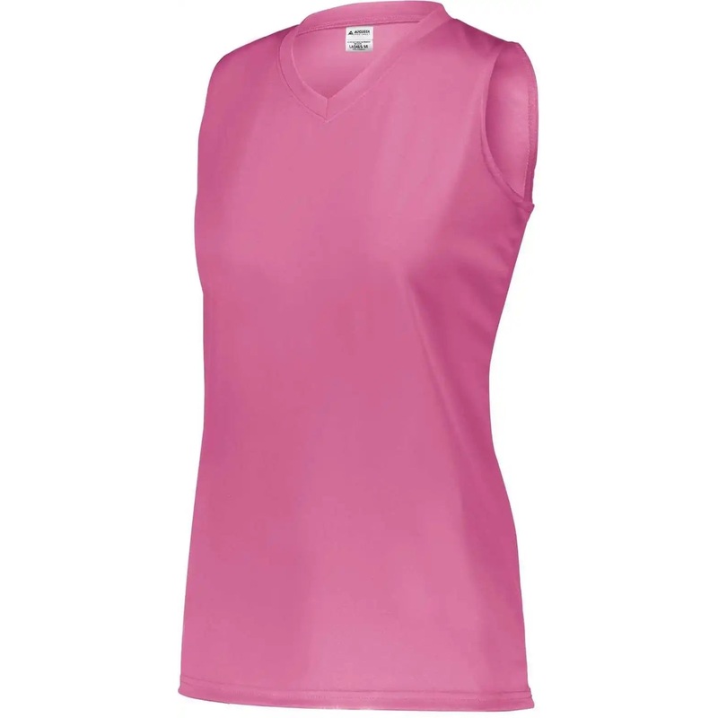 Augusta 4795 Girls Attain Wicking Sleeveless Jersey – Electric Pink