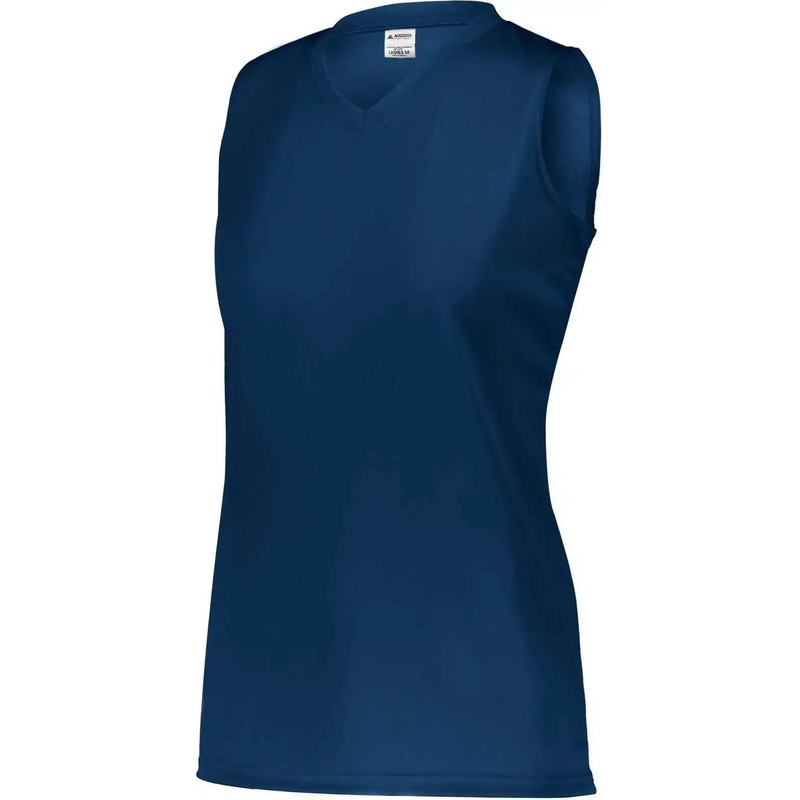 Augusta 4795 Girls Attain Wicking Sleeveless Jersey – Navy