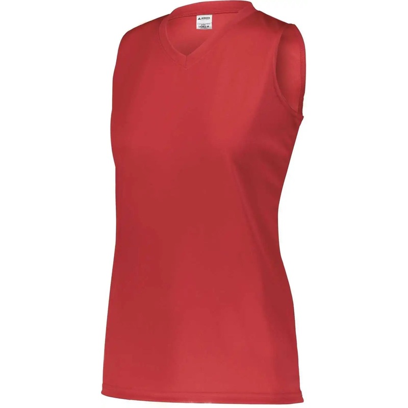 Augusta 4795 Girls Attain Wicking Sleeveless Jersey – Red