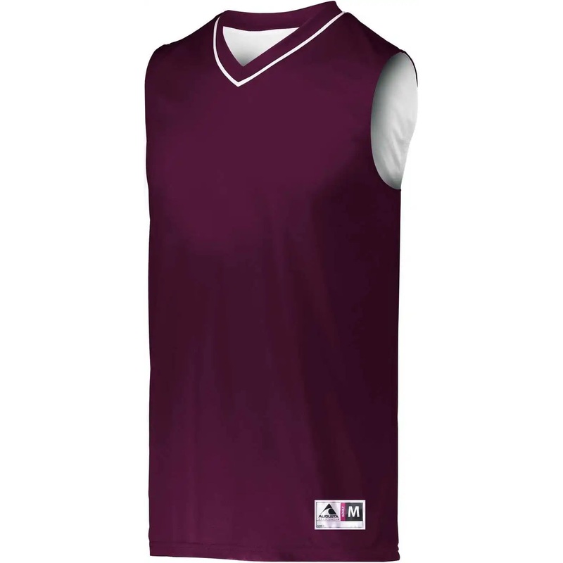 Augusta 152 Reversible Two-Color Jersey – Maroon White
