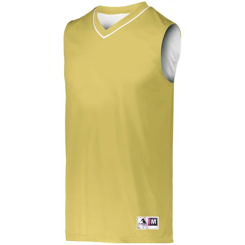 Augusta 152 Reversible Two-Color Jersey – Vegas Gold White