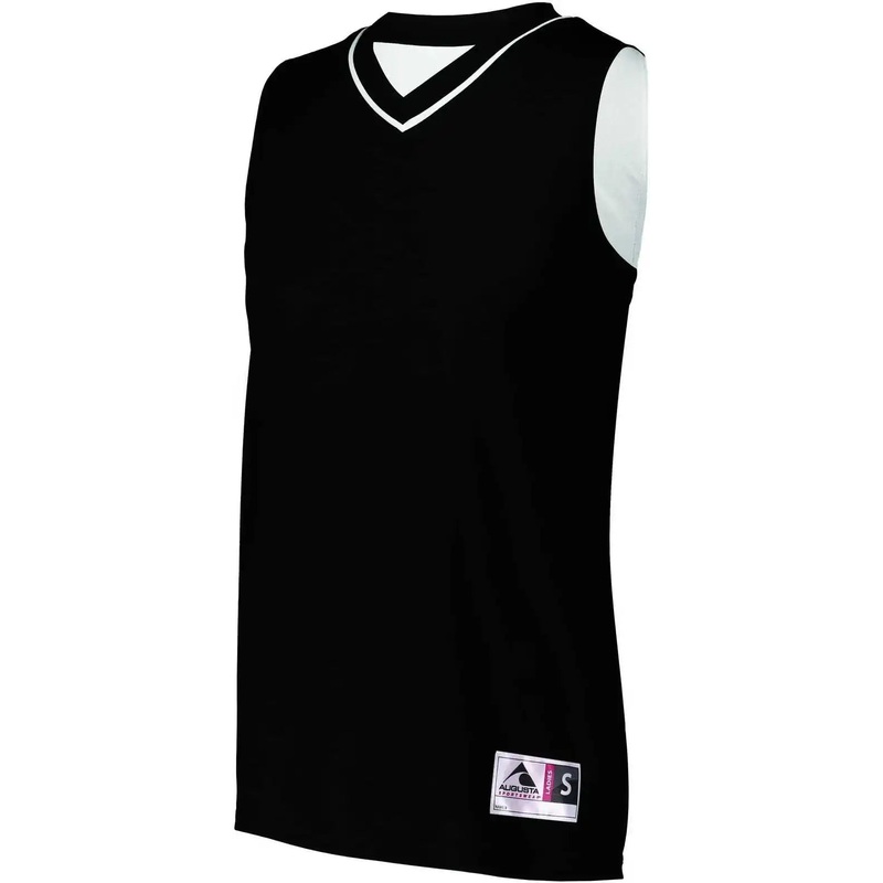 Augusta 154 Ladies Reversible Two-Color Jersey – Black White