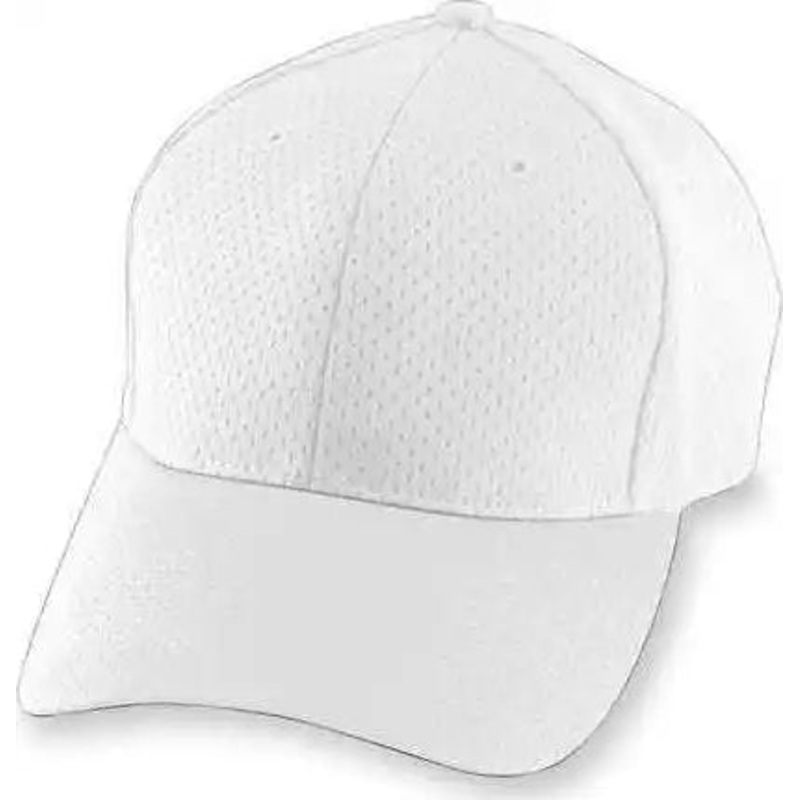 Augusta 6236 Athletic Mesh Cap – Youth – White