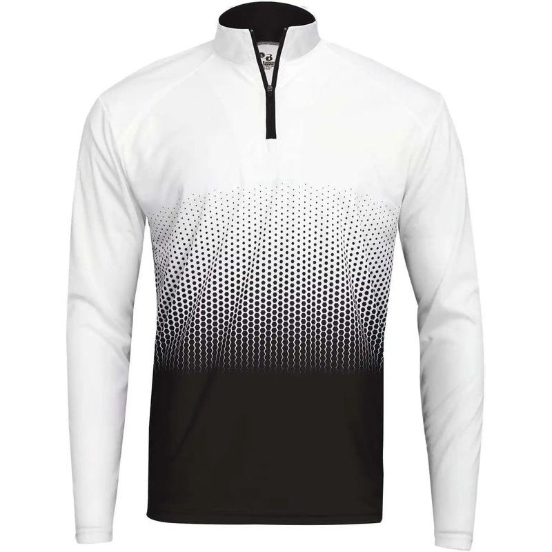 Badger Sport 4222 Hex 2.0 1/4 Zip – Black Hex