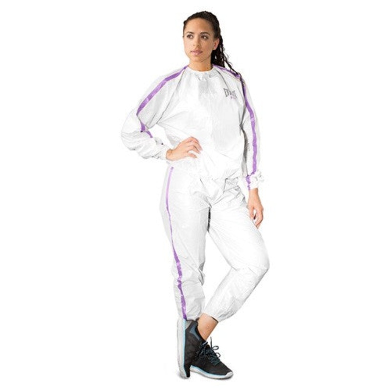 Everlast Women’s Sauna Suit Anti-Microbial – White/Purple