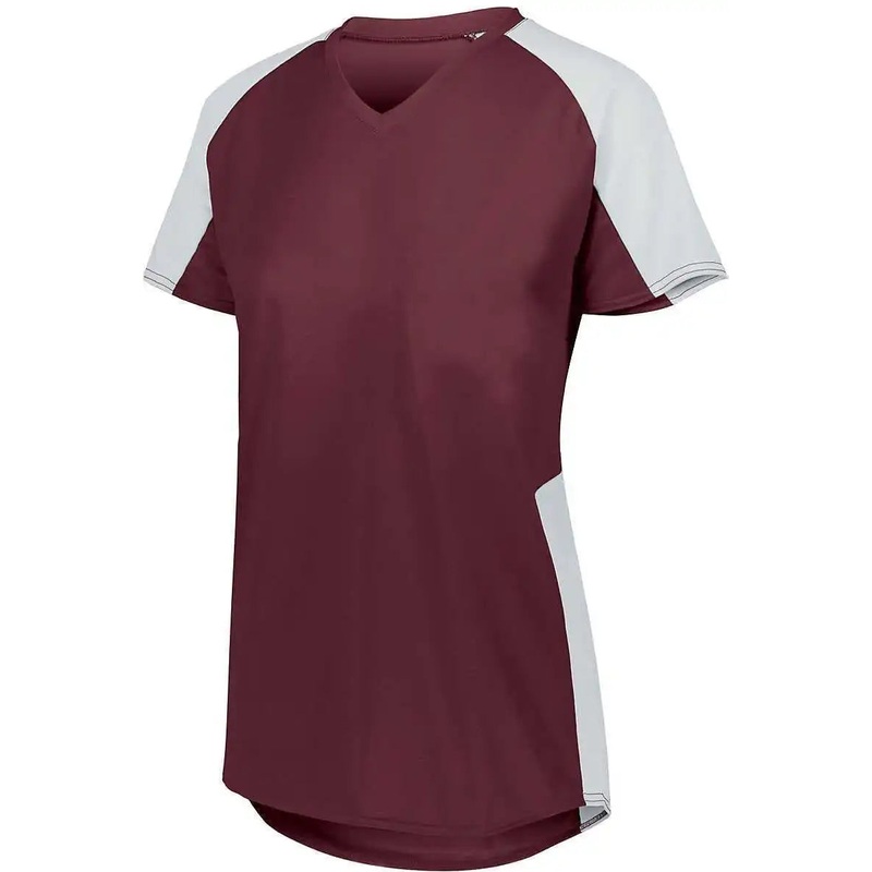 Augusta 1522 Ladies Cutter Jersey – Maroon White