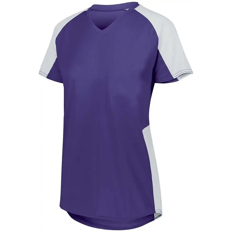 Augusta 1522 Ladies Cutter Jersey – Purple White
