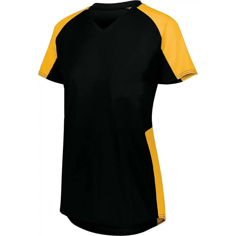 Augusta 1523 Girls Cutter Jersey – Black Gold
