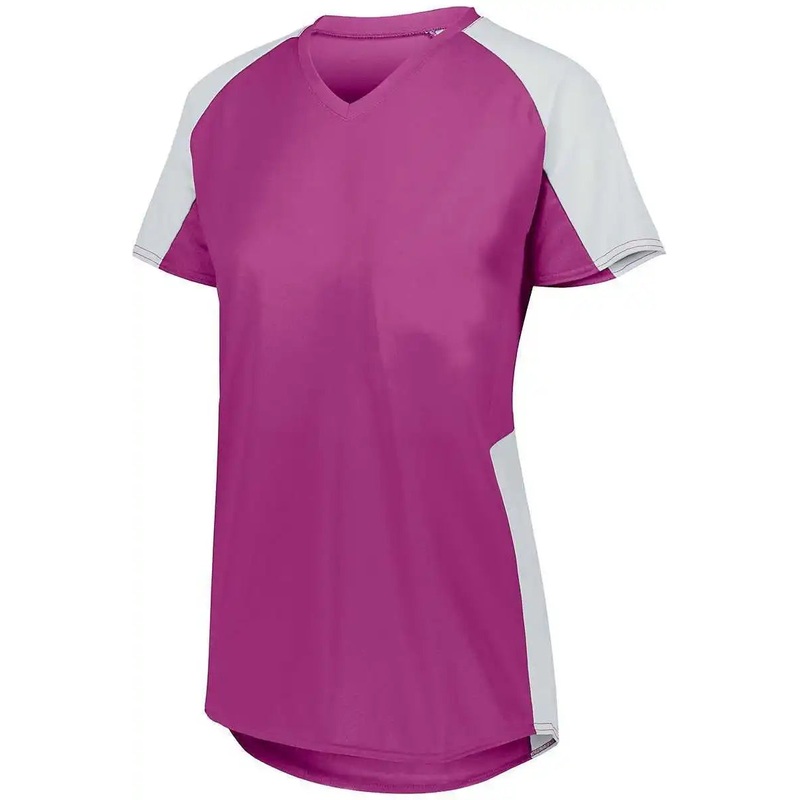Augusta 1523 Girls Cutter Jersey – Maroon White