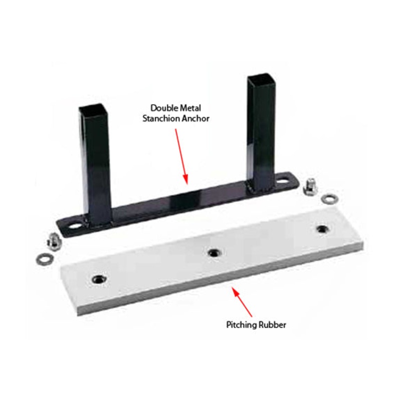 Markwort Movable Pitching Rubber and Double Metal Stanchion Anchor – Youth