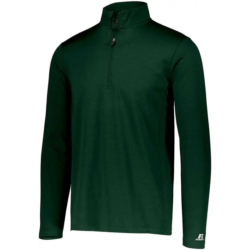 Russell QZ7EAM Dri-Power Lightweight 1 4 Zip Pullover – Dark Green