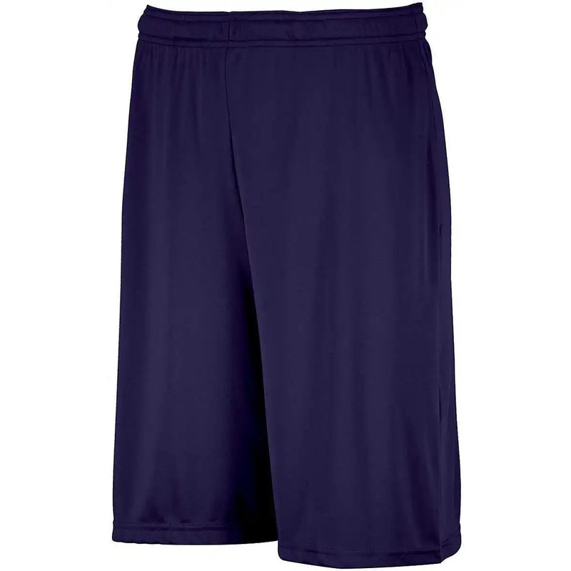Russell TS7X2B Youth Dri-Power Essential Performance Shorts With Pockets – Purple