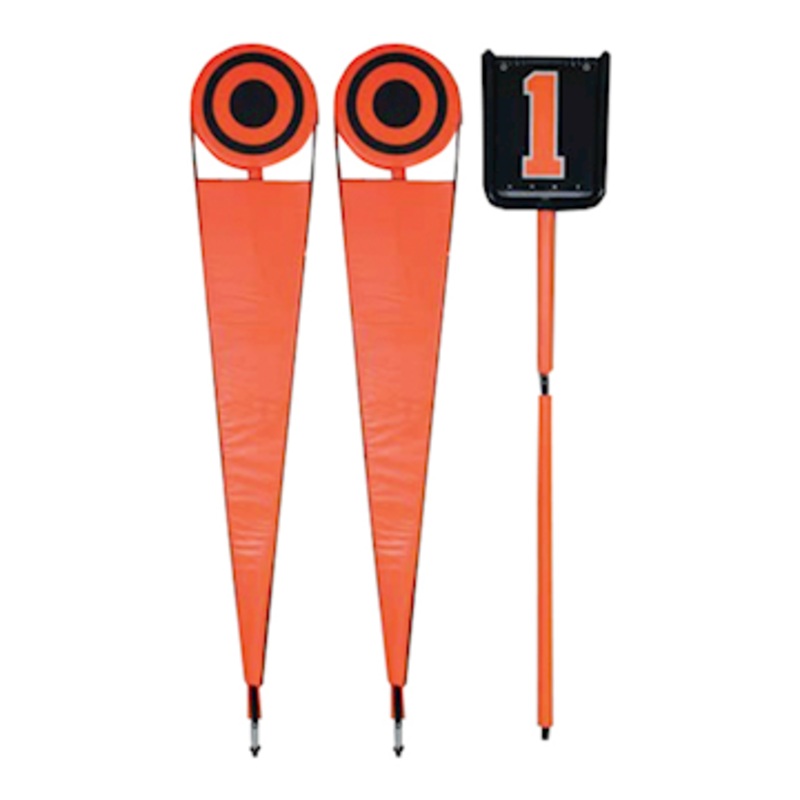 Markwort Football Premium Down Box and Chain Set – Orange/Black