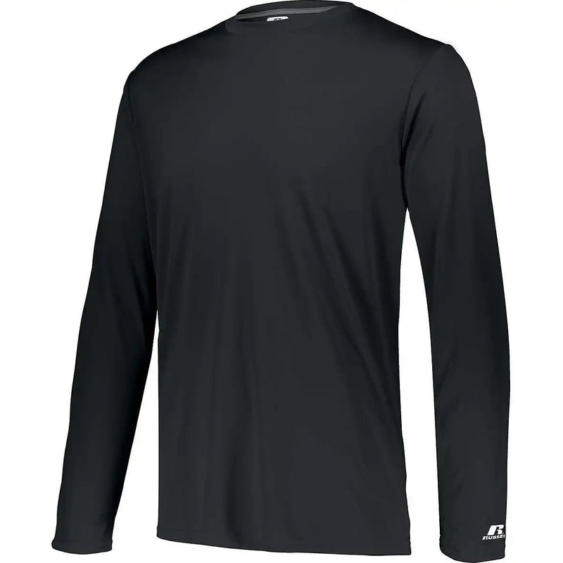 Russell 631X2M Dri-Power Core Performance Long Sleeve Tee – Black