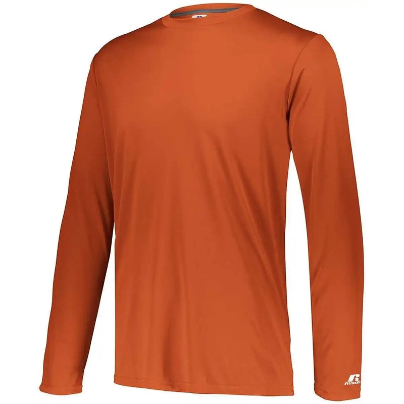 Russell 631X2M Dri-Power Core Performance Long Sleeve Tee – Burnt Orange