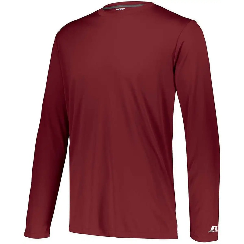 Russell 631X2M Dri-Power Core Performance Long Sleeve Tee – Cardinal