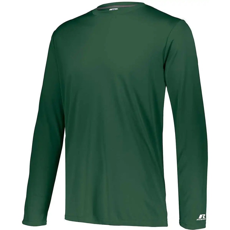 Russell 631X2M Dri-Power Core Performance Long Sleeve Tee – Dark Green