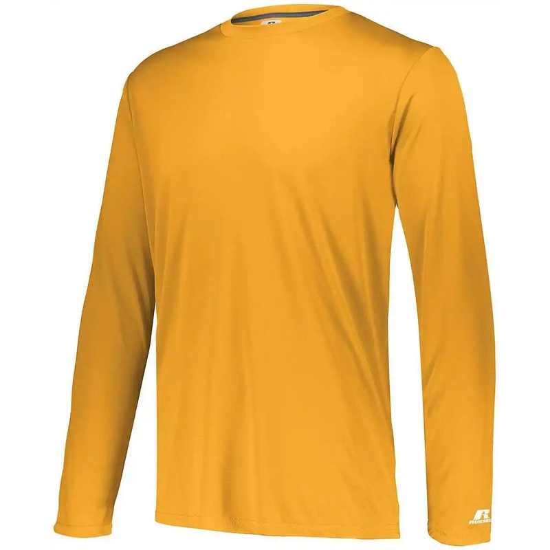 Russell 631X2M Dri-Power Core Performance Long Sleeve Tee – Gold