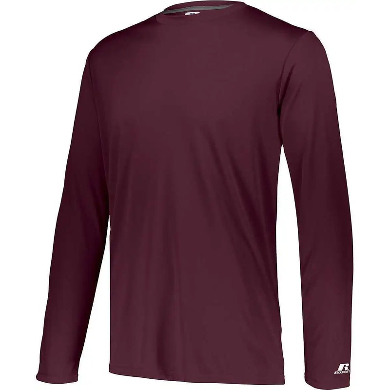 Russell 631X2M Dri-Power Core Performance Long Sleeve Tee – Maroon