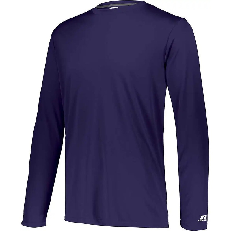 Russell 631X2M Dri-Power Core Performance Long Sleeve Tee – Purple